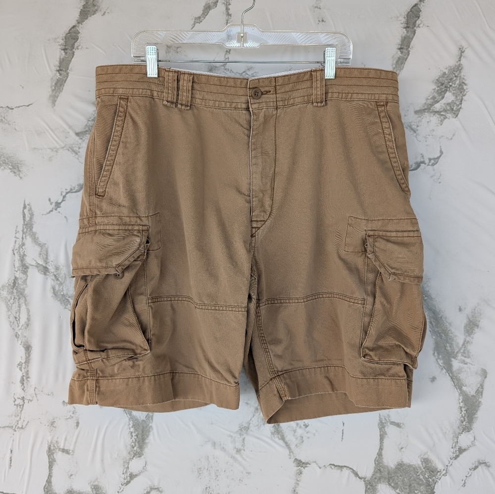 Vintage Y2K Polo Ralph Lauren Classic 67 Chino Cargo Shorts Tan Khaki Cotton 40